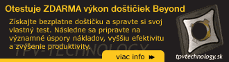 Otestujte ZADARMO výkon doštiiek Beyond od firmy Kennametal!